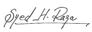 Signature of Syed H. Raza